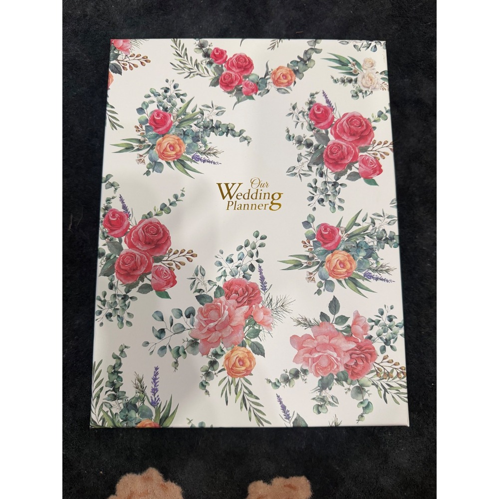 KLL Direct Our Wedding Planner Floral Hardcover Spiral Organizer with Gift Box